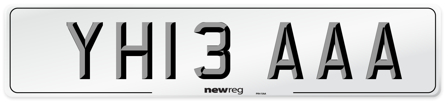 YH13 AAA Number Plate from New Reg